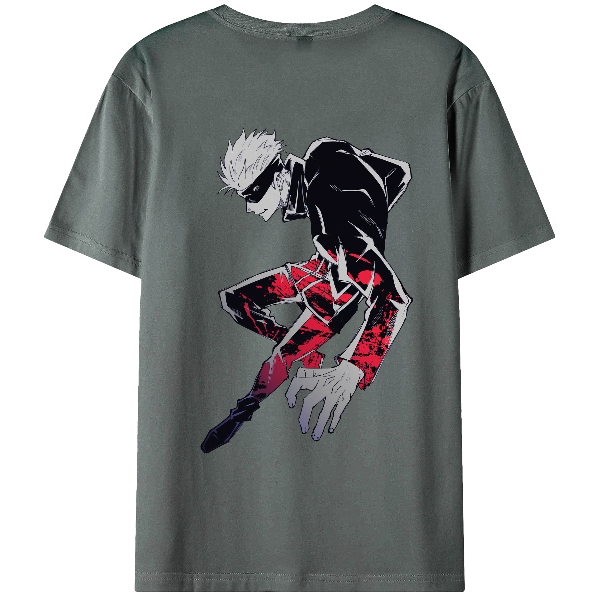 （画像用） 呪術廻戦 Jujutsu Kaisen 綿100％ メンズ半袖Tシャツ（バックプリント） 通気性